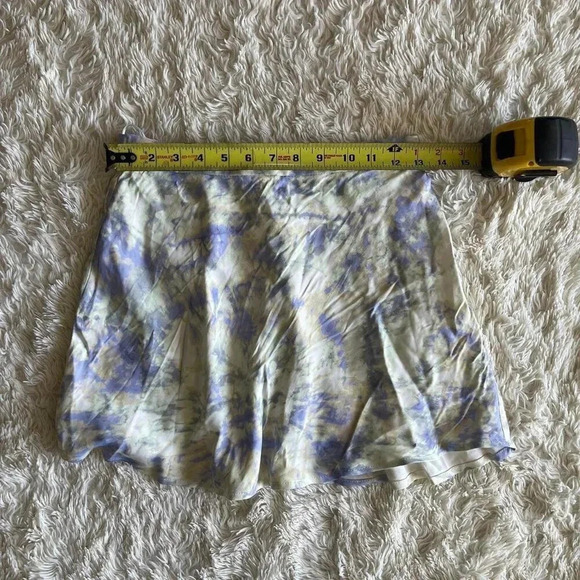 Zara NWT Blue White Tie Dye Short Mini Skirt Women's Size XSmall - Picture 4 of 6